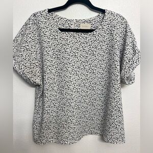 MELLODAY Zip Back Cuff Sleeve Top